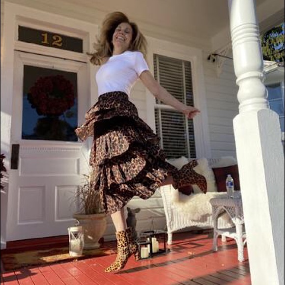 NWT J-Crew Ruffle maxi skirt in leopard - size 8 - Picture 9 of 9